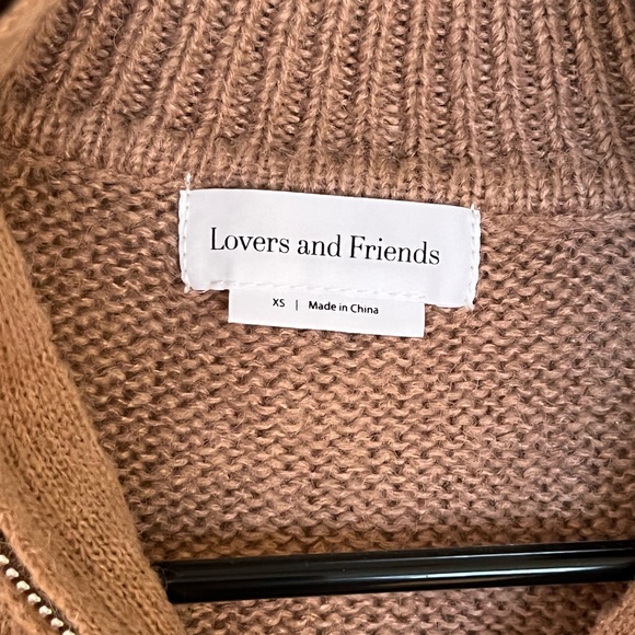 Lovers and Friends Quarter Zip Turtle Neck Sweater Tunic Size XSmall - Picture 5 of 5